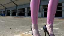 Pink leggings on empty space - part 3