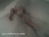 Bathing Bubble Toes... Get Cum!
