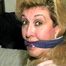 44 Yr OLD HOUSEKEEPER IS BANDANA CLEAVE GAGGED, BALL-TIED & HANDGAGGED ON THE BED (D53-4)