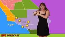 Embarrassed Weather Girl strips naked during Live Broadcast - Charlotte Cross