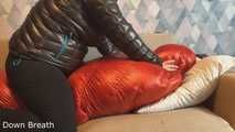 Mummification with sleeping bag and plastic