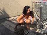 016133 Eve Takes A Daring Emergency Pee In The Supermarket Drain
