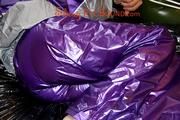 Pia tied and gagged by Sophie both wearing a shiny PVC sauna suit (Pics)