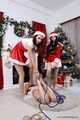 Lucky & Nelly & Xenia  - Santa's naughty little helpers unwrap presents and enjoy hogtie action