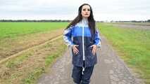 Miss Amira in Lepper nylon rain gear