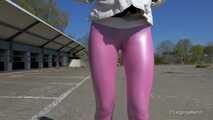 Pink leggings on empty space - part 1