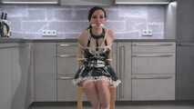 French Maid Amira get bound and gagged