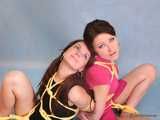 Ole Lykoile and Chica Chiquita - Kinky and competitive models do a bondage shoot together