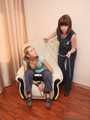 Alexa & Catt - Naughty girl gets punished with chaines and cuff by her girlfriend