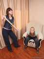 Alexa & Catt - Naughty girl gets punished with chaines and cuff by her girlfriend