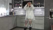 Miss Francine in different raincoats (behind the scenes)