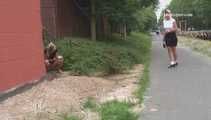 047005 Yassie Ignores Passersby To Pee On The Towpath