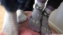 2153 Socks trampling with Melanie Katy Nathalie 