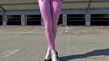 Pink leggings on empty space - part 2