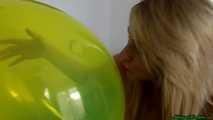 sexy sitpopping big helium balloons