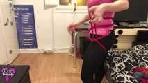 Untying a hip harness