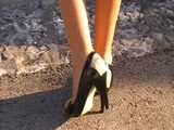 peep toe high heels