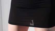 Black transparent mini skirt