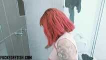 Crazy redhead will prepare for a romantic date but urinates in the Pamper diaper and the jean