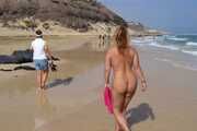 On the nudist-beach of Fuerteventura