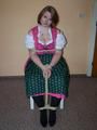 Tied in a bavarian costume
