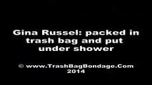 [From archive] Gina Russel - trash bag and shower (video)