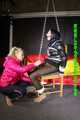 Hanging chair bondage with Sophie and Sandra (Video)