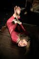 Ermintrude in Red Spy Barefoot Hogtie