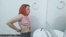 Crazy redhead will prepare for a romantic date but urinates in the Pamper diaper and the jean