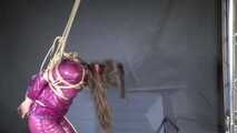 Marie M tied and gagged in jelly PVC Suit