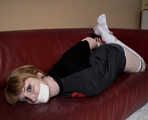 1057 Sweet in Tshirt and Socks hogtie