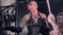 Mistress Tokyo & Sindy Skin - slave in the sling with the violet wand