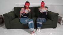 2034 Emmerald Barwise and Natalie in Tied and wrapped in Jeans