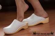 white Berkemann clogs