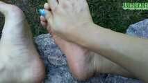 Bare feet walking outdoors Vol 1