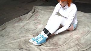1125c Amber in White Turtleneck in the Attic Part 3 Tape