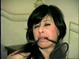 40 Yr OLD SEXY HAIRDRESSER MOUTH STUFFED & CLEAVE GAGGED WITH STINKY STOCKINGS, CROTCH ROPED, BAREFOOT & TOE TIED (D43-5)