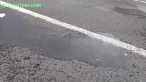 078044 Rachel Evans Rakes An Emergency Pee By The Side Of Her Car