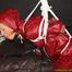 Watch Sandra bound gagged and Pantyhooded wearing her shiny nylon Rainwear