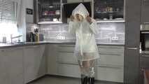 Miss Francine in different raincoats (behind the scenes)