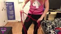 Untying a hip harness