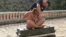 Outdoor Ball Tie Challenge on the Slave Box for Bettine