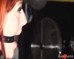 A sensual red head drooling at the bar - video