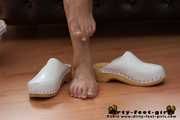 white Berkemann clogs