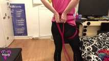 Untying a hip harness