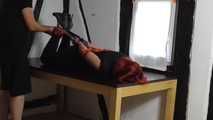 Aurora hogtied on table 1/2