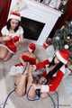 Lucky & Nelly & Xenia  - Santa's naughty little helpers unwrap presents and enjoy hogtie action