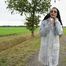 Miss Amira in Lepper Nylon Regenzeug und transparentem Regenanzug mit Ilse Jacobsen Mantel