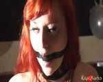 A sensual red head drooling at the bar - video