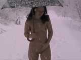 026009 Yvette Takes A Naked Pee In The Snow